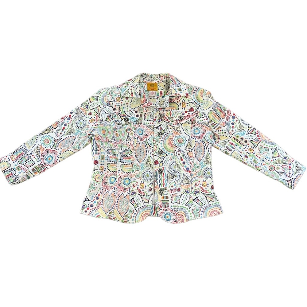 Ruby Rd multi Jean Jacket size 4 petite